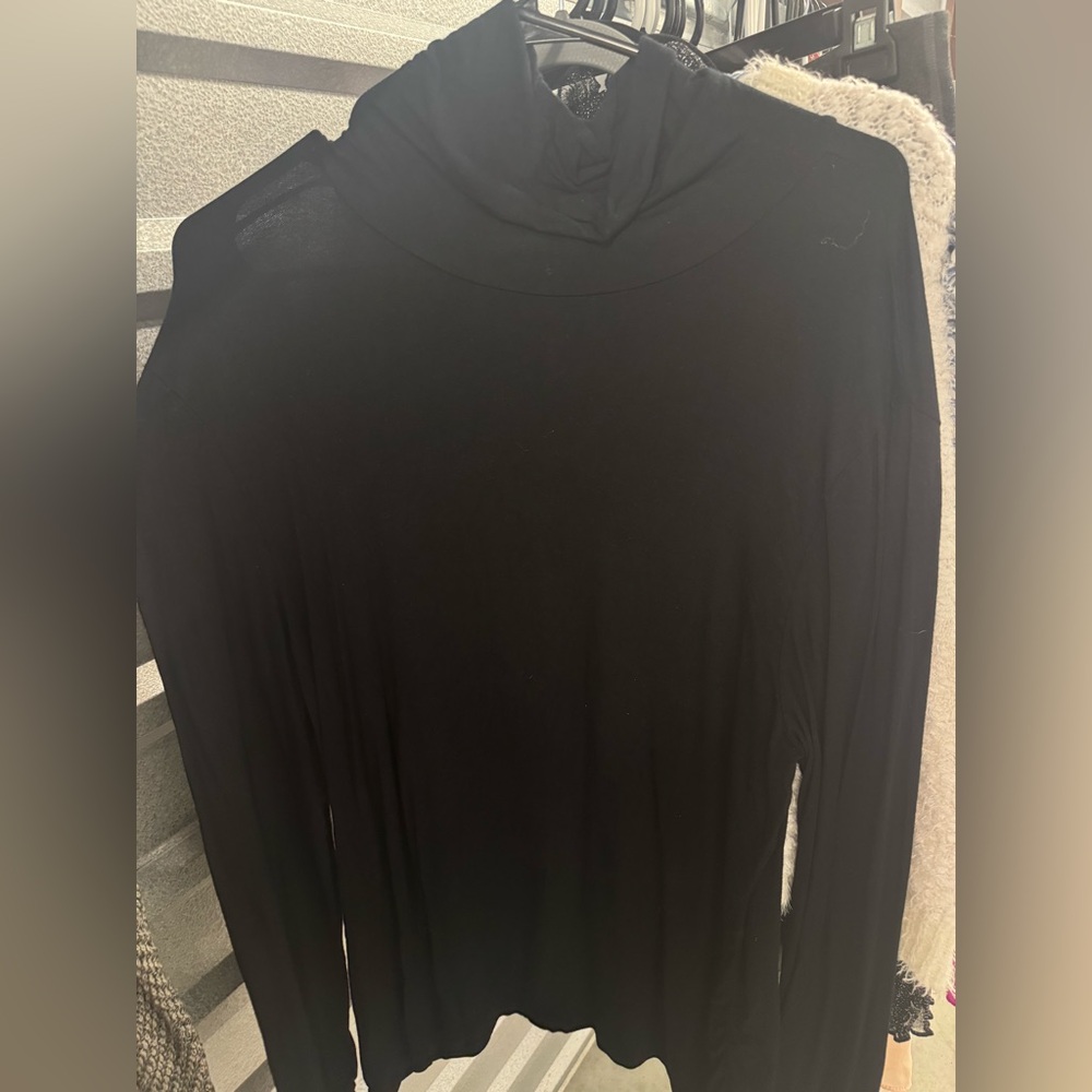 Black top w/ torn neck line